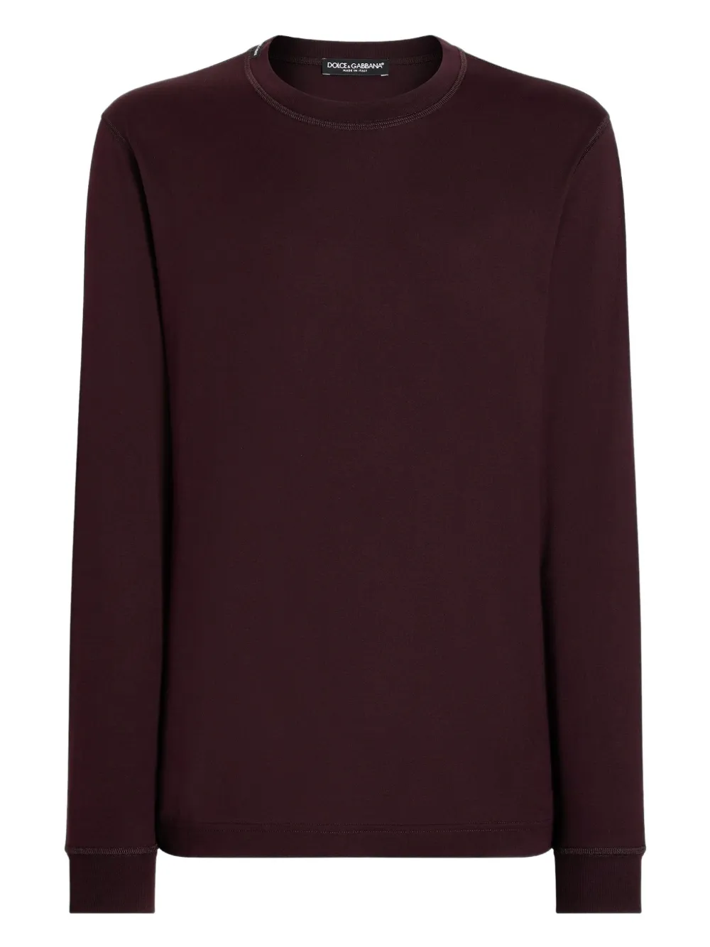 Dolce & Gabbana Katoenen T-shirt met lange mouwen Paars