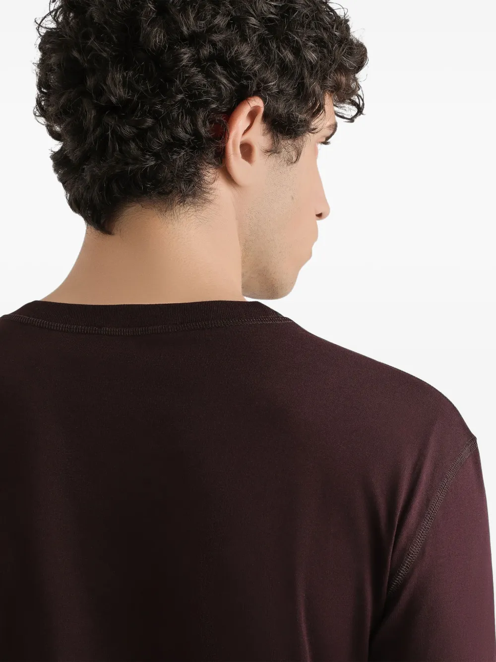 Dolce & Gabbana Katoenen T-shirt met lange mouwen Paars