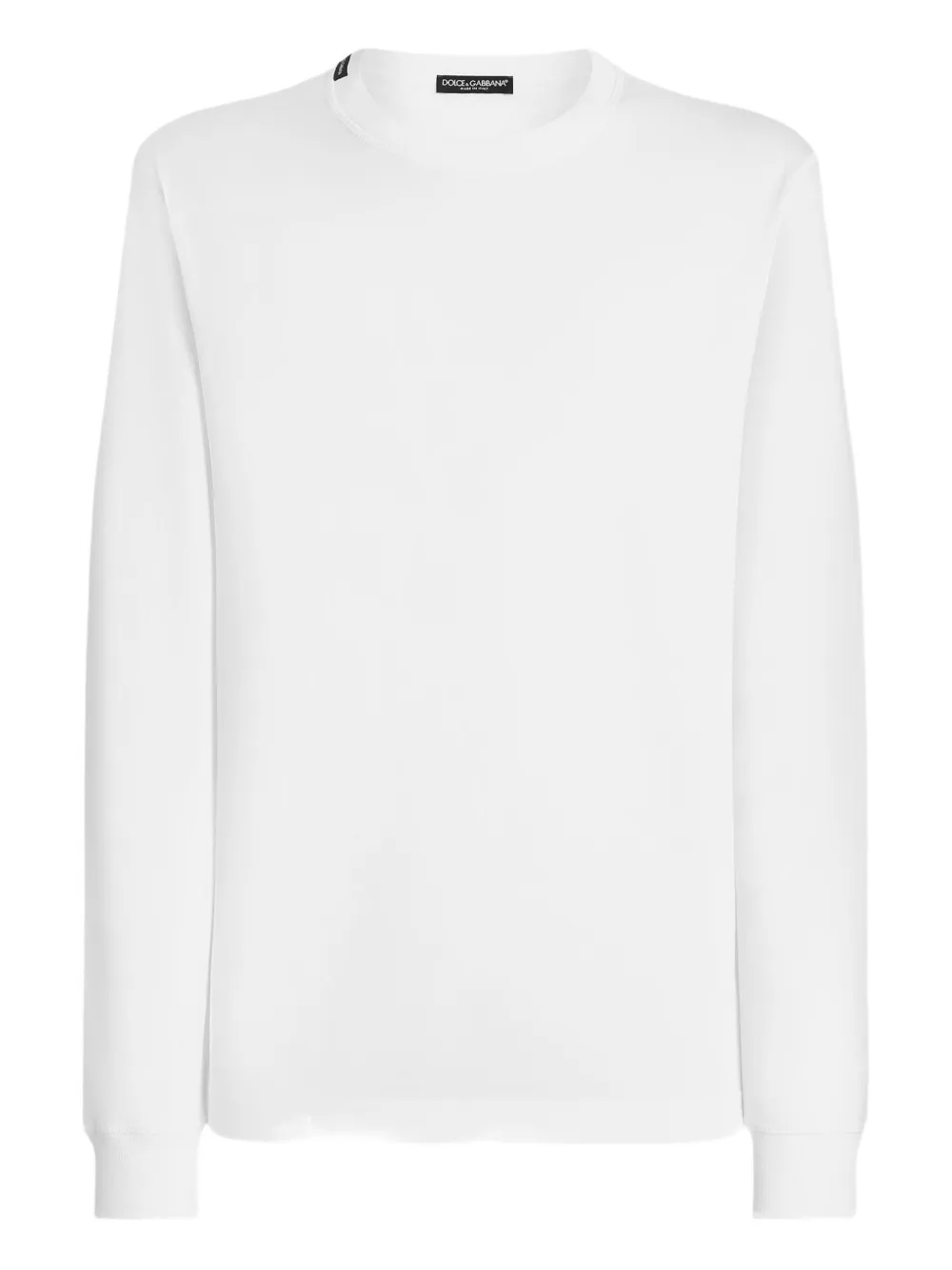 Dolce & Gabbana Katoenen T-shirt met lange mouwen Wit