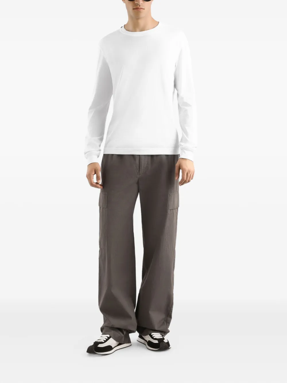 Dolce & Gabbana Katoenen T-shirt met lange mouwen - Wit