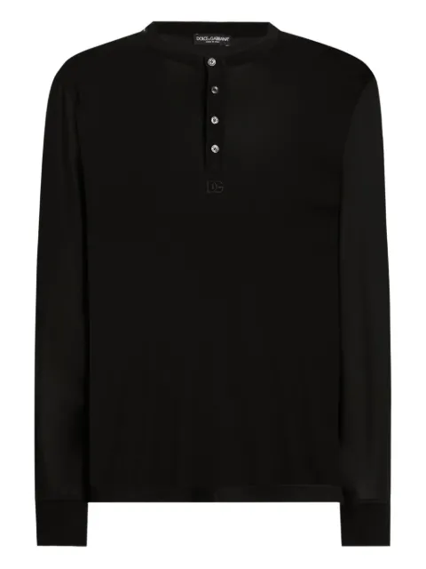Dolce & Gabbana buttoned long-sleeve T-shirt