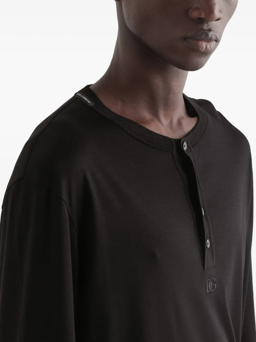 Dolce & Gabbana T-shirt met knopen Zwart