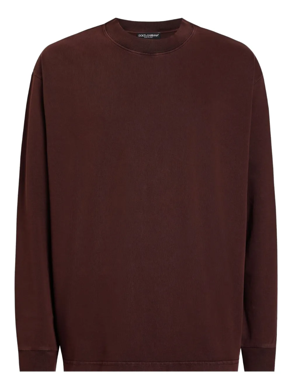 Dolce & Gabbana long-sleeve crew-neck T-shirt | Brown | Image 1