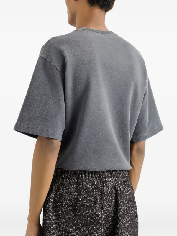 Dolce & Gabbana logo-print short-sleeve T-shirt | Grey | FARFETCH