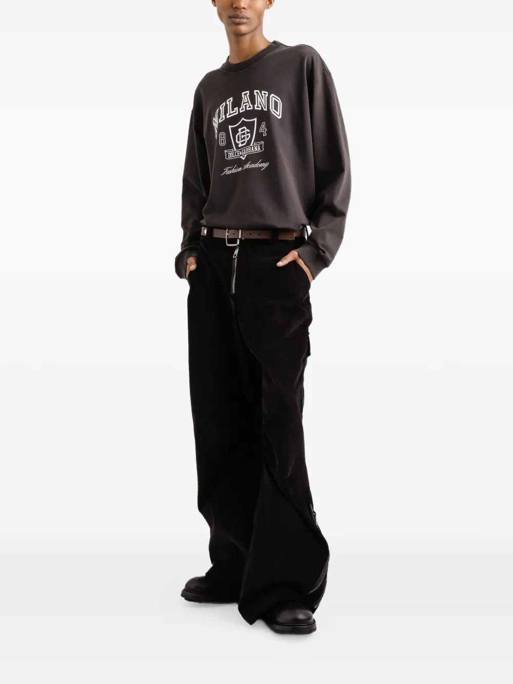 Dolce & Gabbana T-shirt met print - Bruin