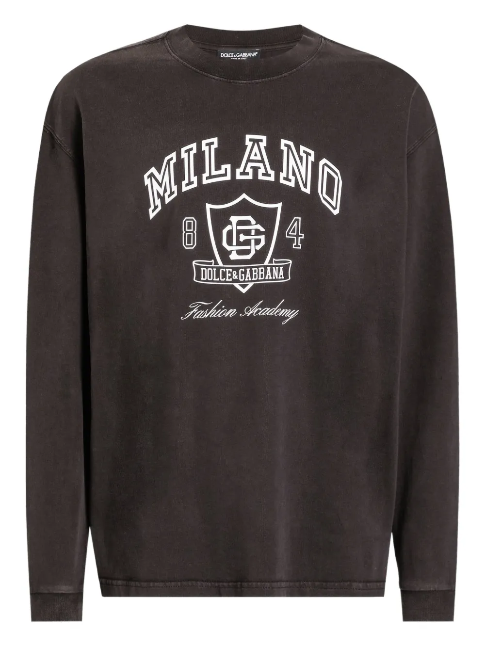 Dolce & Gabbana playera estampada manga larga | marrón | Image 1