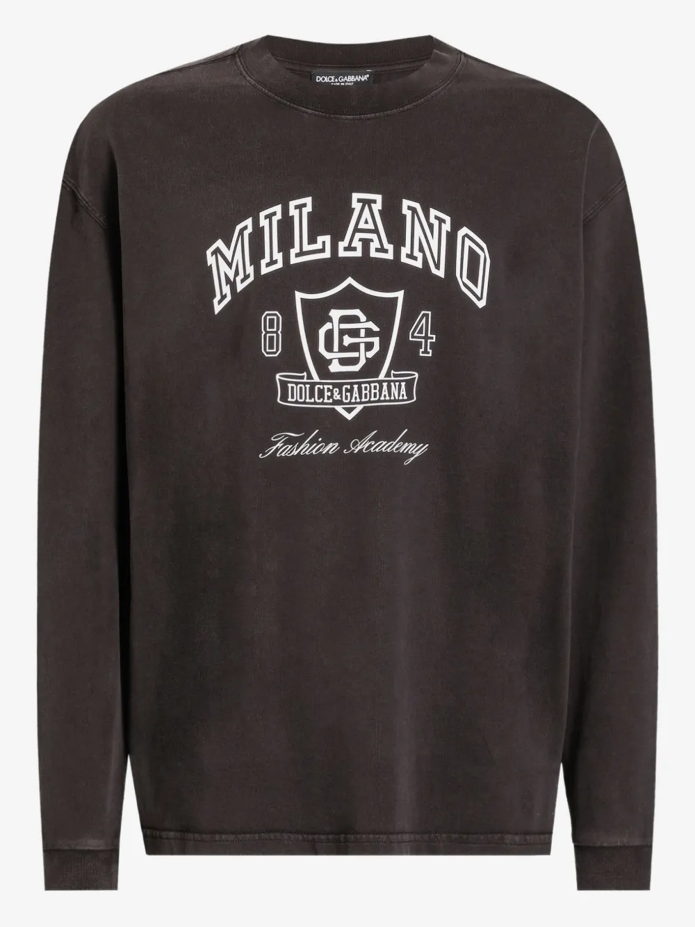 Dolce & Gabbana printed long-sleeve T-shirt | Brown | Image 1