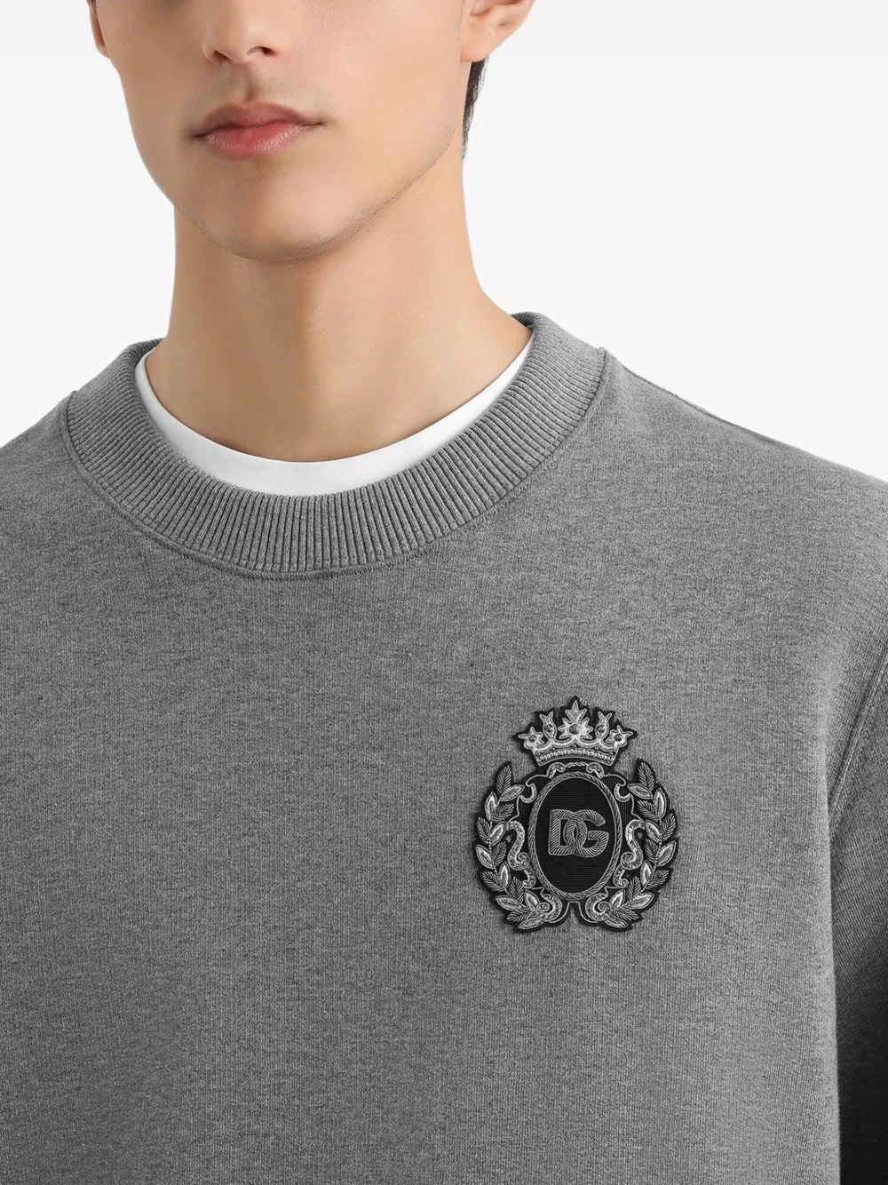 Dolce & Gabbana Sweater met logopatch Grijs