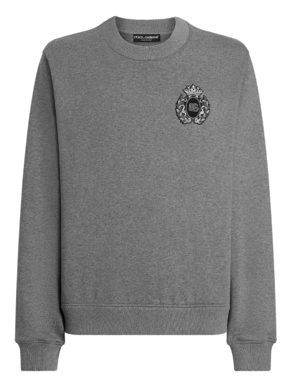 Dolce & Gabbana logo-appliqué Sweater | Grey | FARFETCH UZ