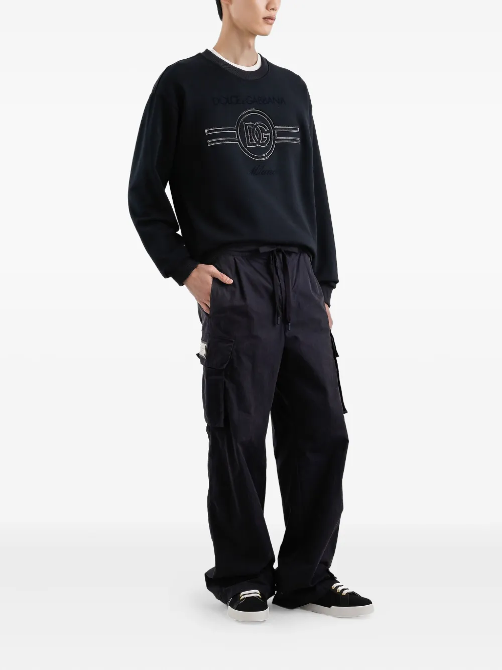 Dolce & Gabbana Sweater verfraaid met logo Blauw