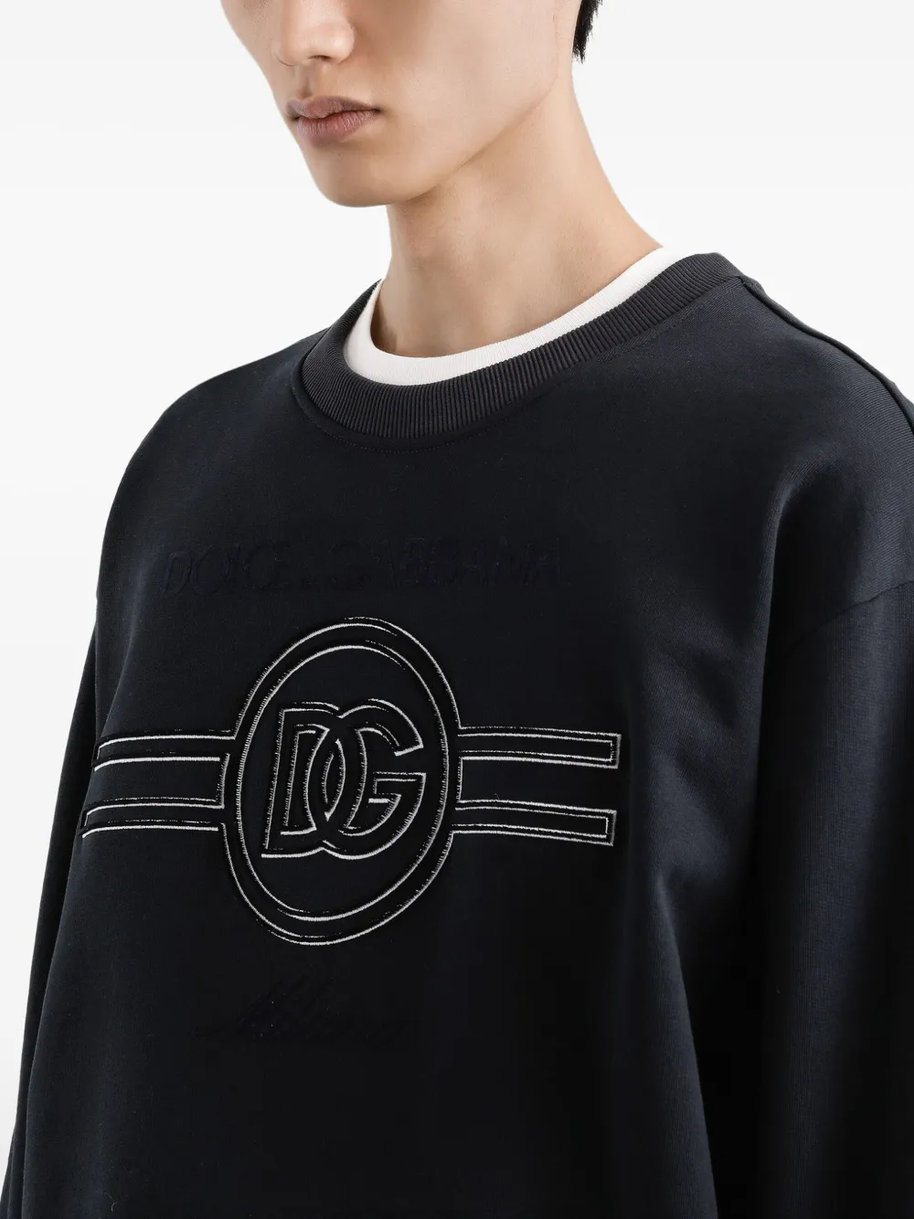 Dolce & Gabbana Sweater verfraaid met logo Blauw