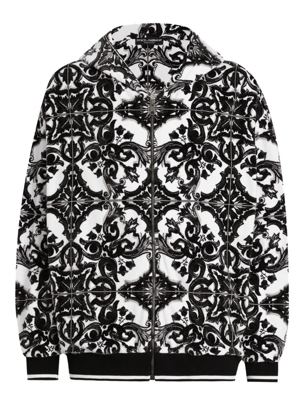 Dolce & Gabbana マジョリカ パーカー - ブラック Dolce & Gabbana マジョリカ パーカー - ブラック
