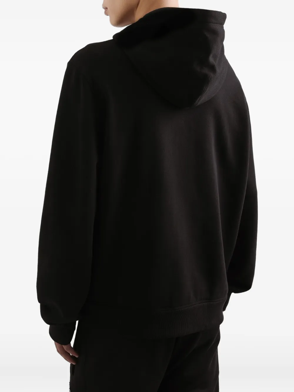Dolce & Gabbana Hoodie met logo-applicatie en rits Zwart