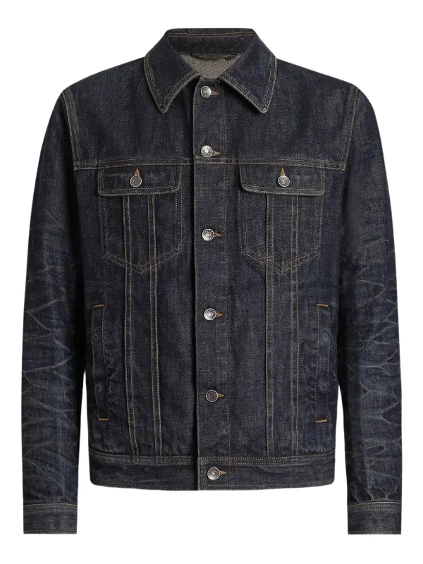 Dolce & Gabbana ダメージデニムジャケット 38 Dolce & Gabbana デニムジャケット | ブルー | FARFETCH JP