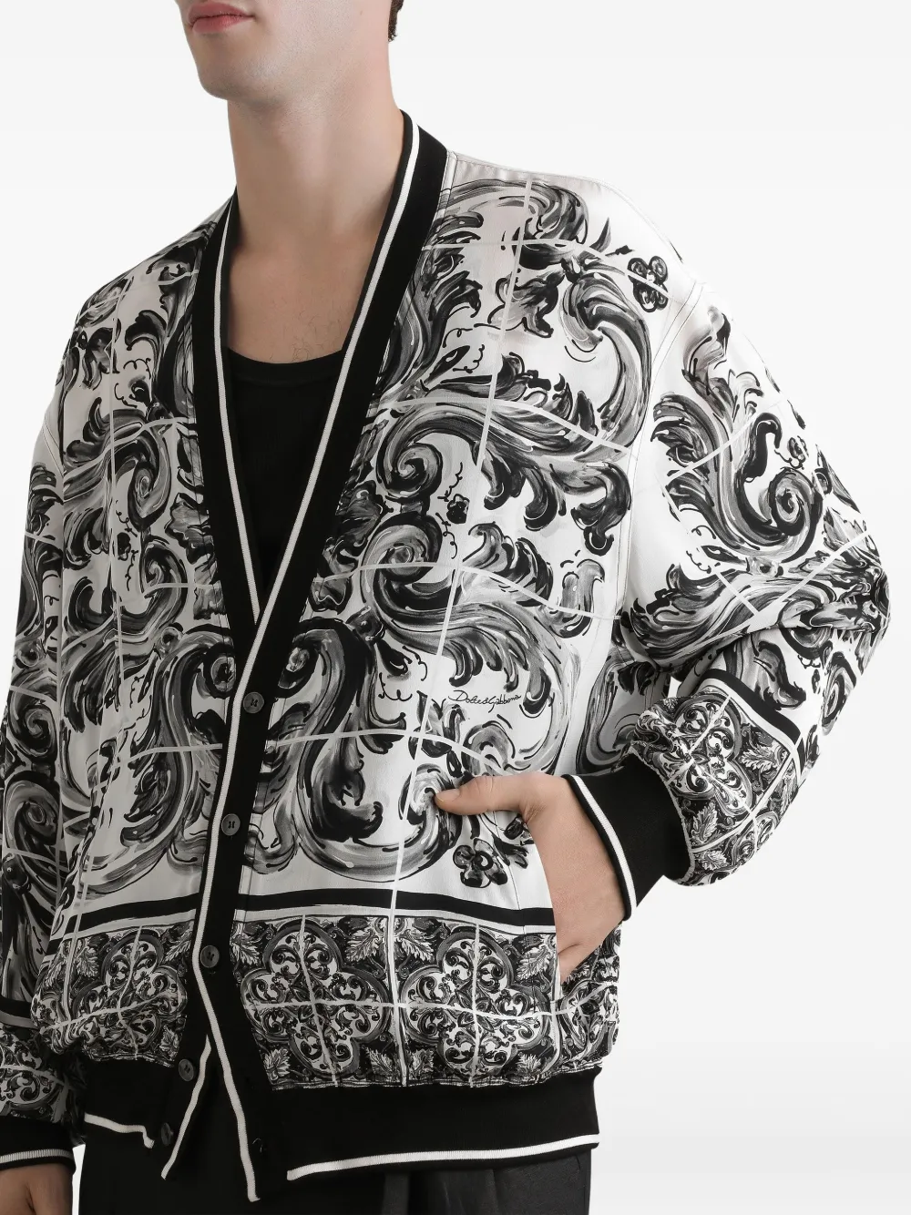Dolce & Gabbana Jack met Majolica-patroon Wit