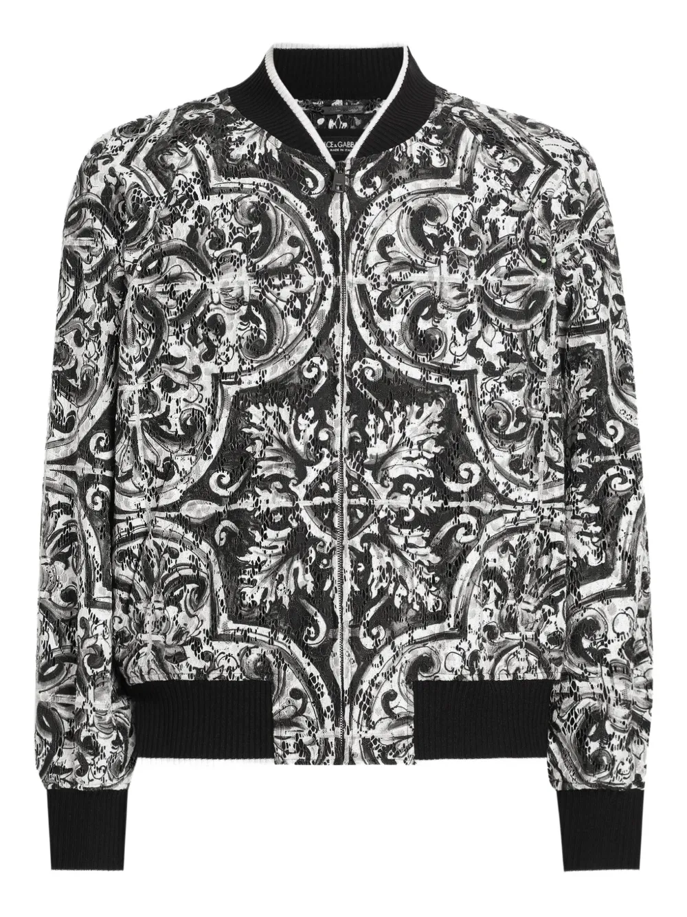 Dolce & Gabbana Zijden bomberjack Wit