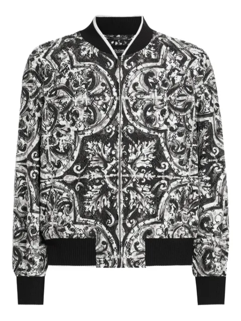 Dolce & Gabbana chamarra bomber de seda