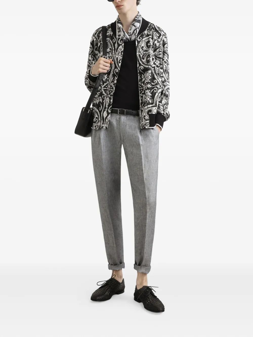 Dolce & Gabbana Zijden bomberjack Wit