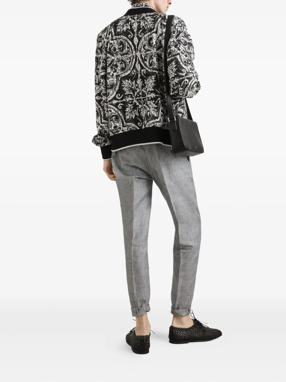 Dolce & Gabbana Zijden bomberjack Wit