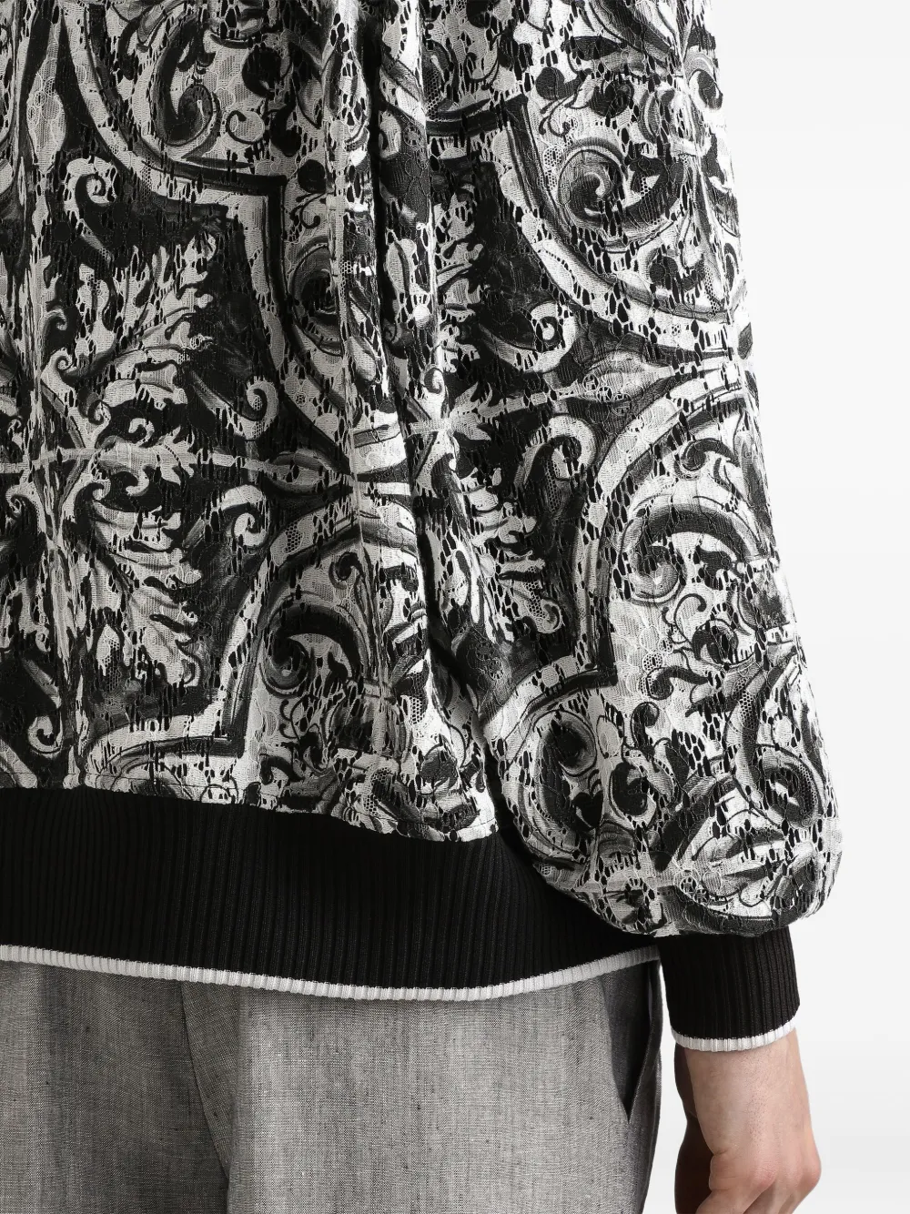 Dolce & Gabbana Zijden bomberjack Wit