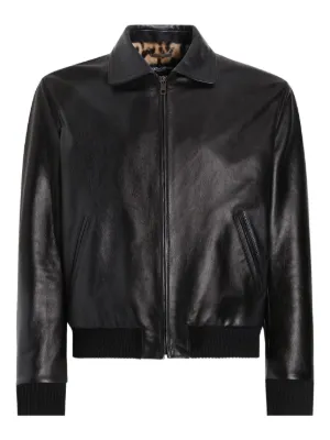 Dolce & Gabbana レザージャケット | ブラック | FARFETCH JP