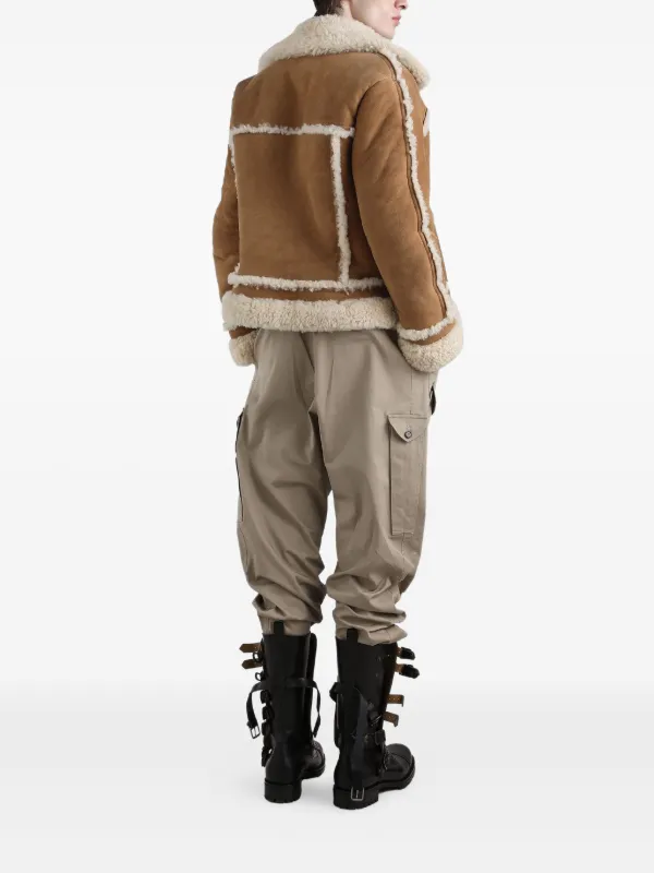 Dolce & Gabbana スエード クロップドジャケット | ブラウン | FARFETCH JP