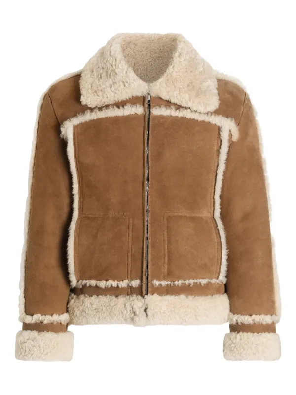 ドルチェ&ガッバーナ　ムートン　ブラウンスエードジャケット DOLCE&GABBANA ドルチェ&ガッバーナ ドルガバ ムートン