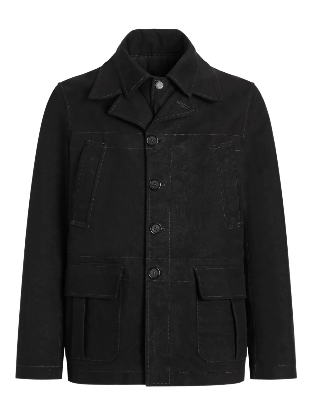 Dolce & Gabbana Jas met knoopsluiting en opgestikte zak Zwart