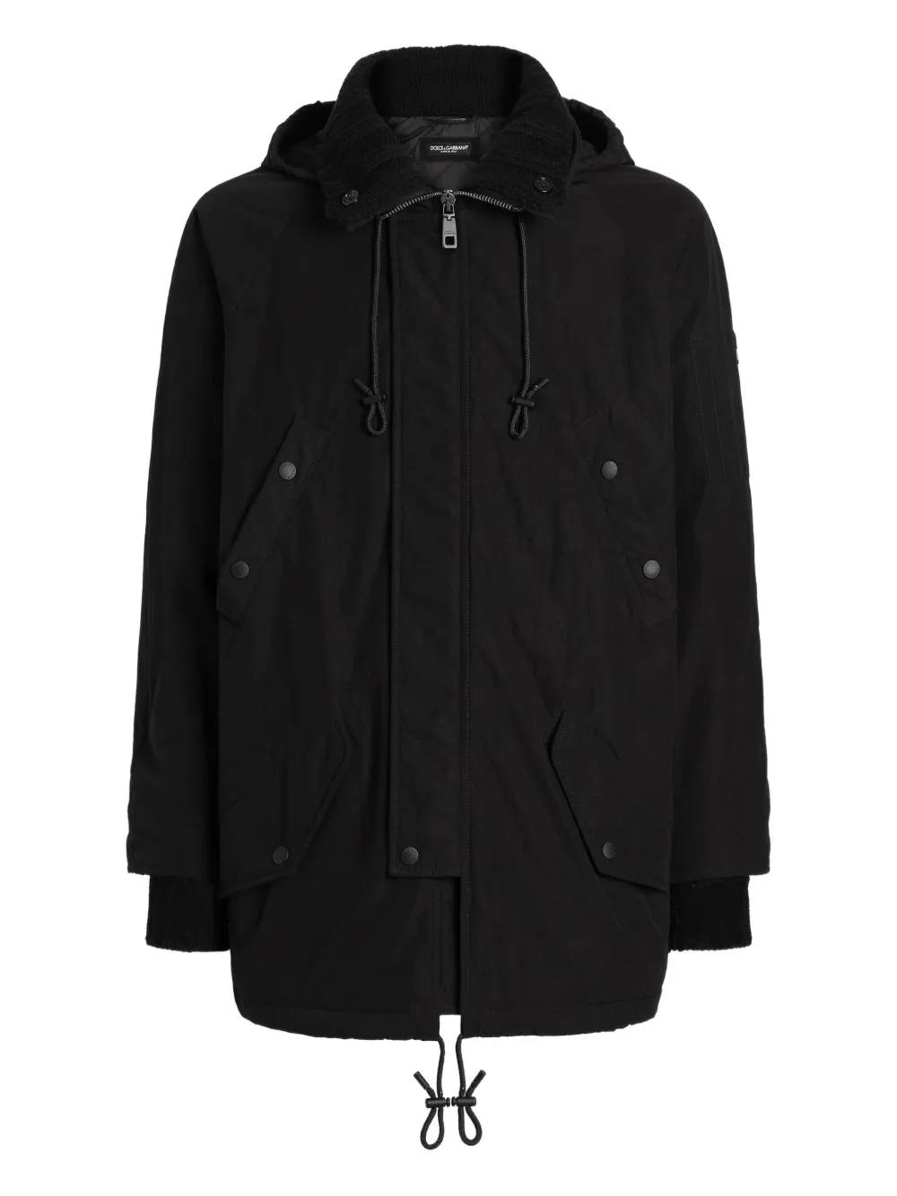 Dolce & Gabbana hooded drawstring jacket | Black | Image 1