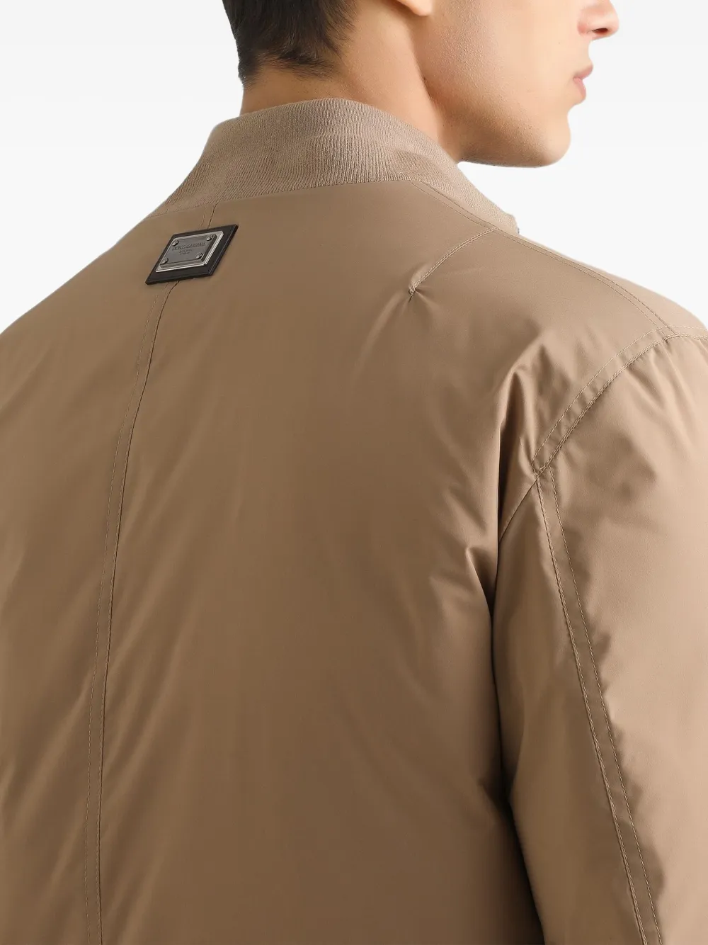 Dolce & Gabbana Gewatteerd bomberjack Beige
