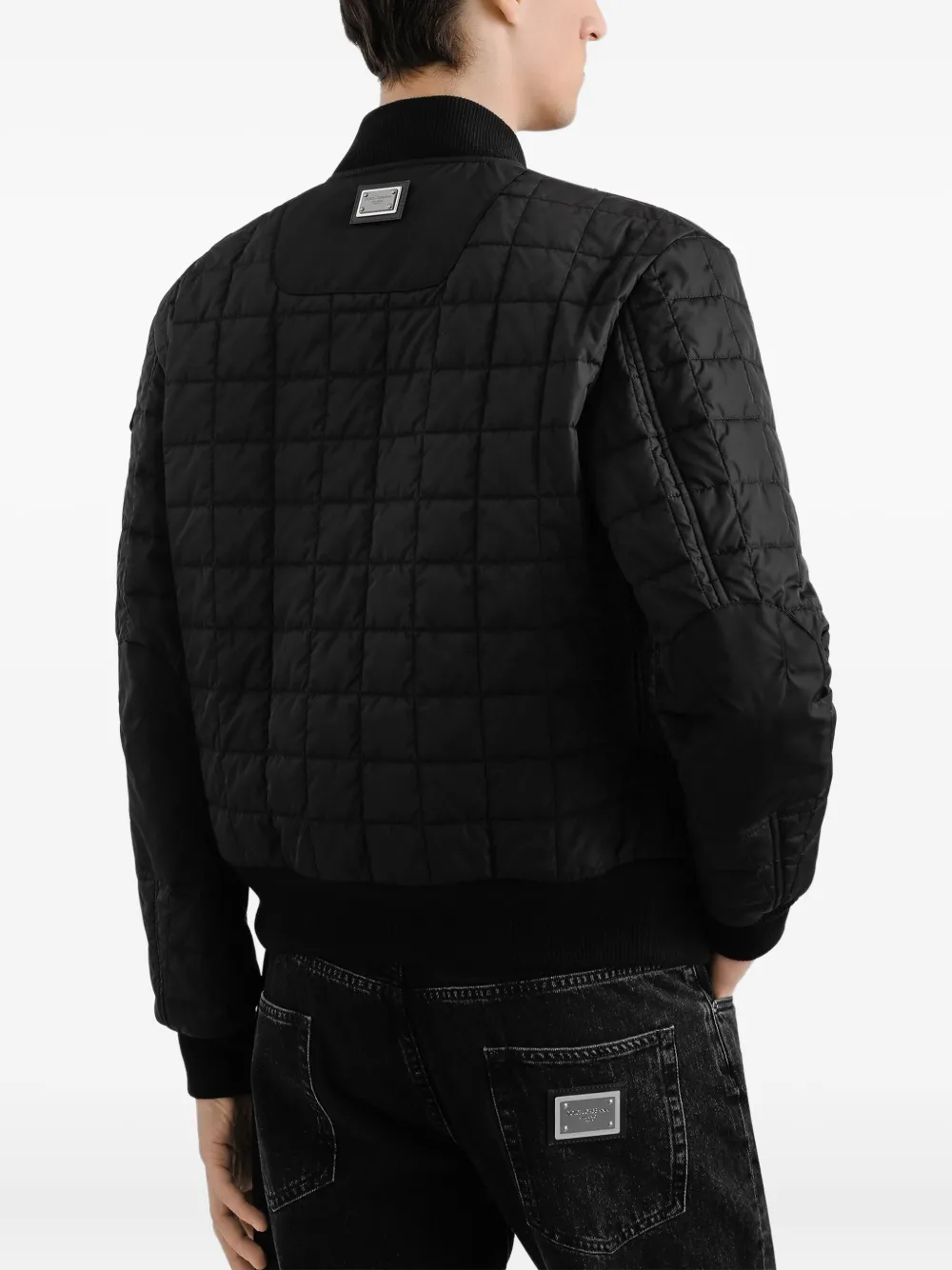 Dolce & Gabbana Gewatteerd bomberjack Zwart