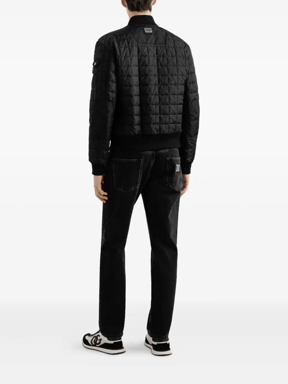 Dolce & Gabbana Gewatteerd bomberjack Zwart