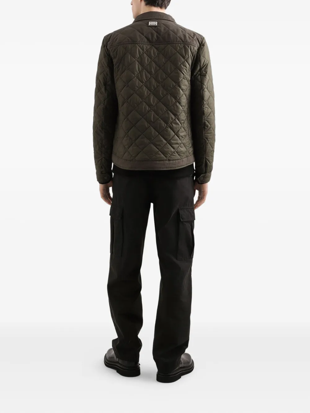 Dolce & Gabbana Gewatteerd shirtjack met klepzak Groen