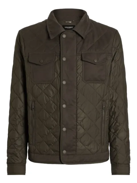 Dolce & Gabbana quilted flap-pocket shirt jacket