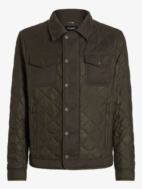 Dolce & Gabbana quilted flap-pocket shirt jacket