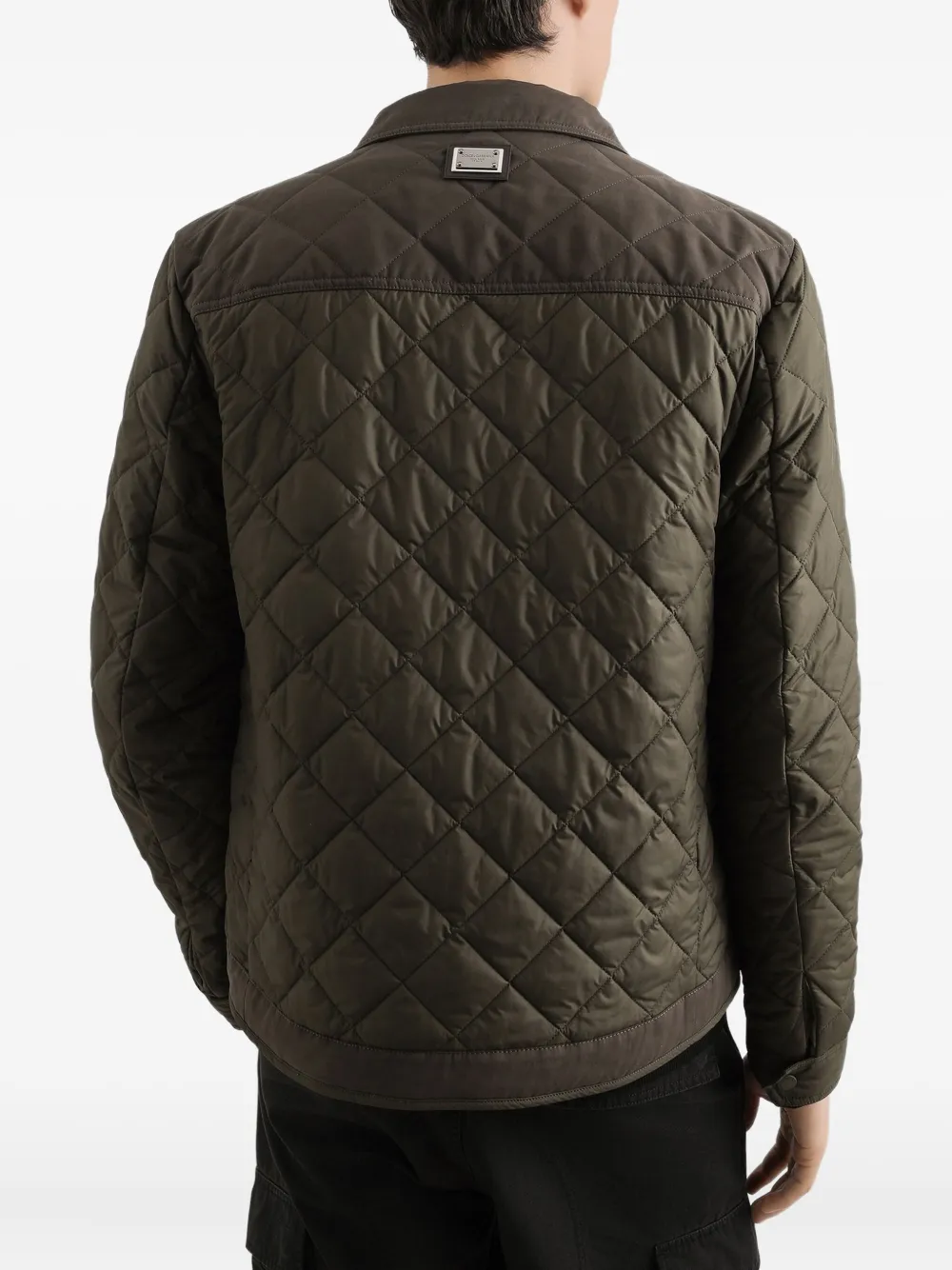 Dolce & Gabbana Gewatteerd shirtjack met klepzak Groen