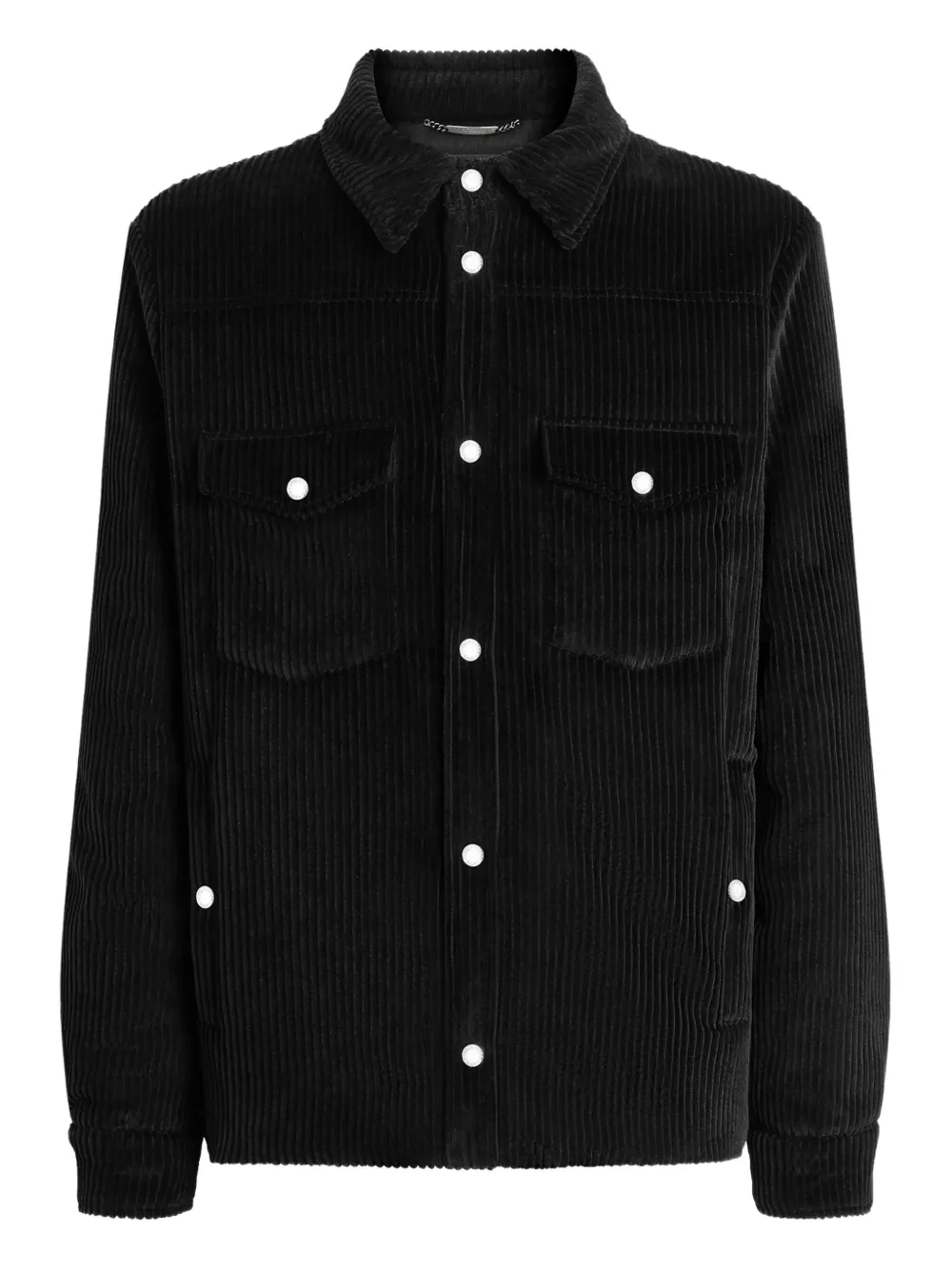 Dolce & Gabbana Corduroy Flap-pocket Jacket In Black