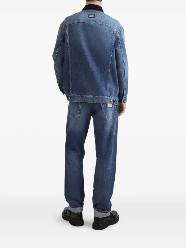 Dolce & Gabbana コーデュロイカラー デニムジャケット | ブルー