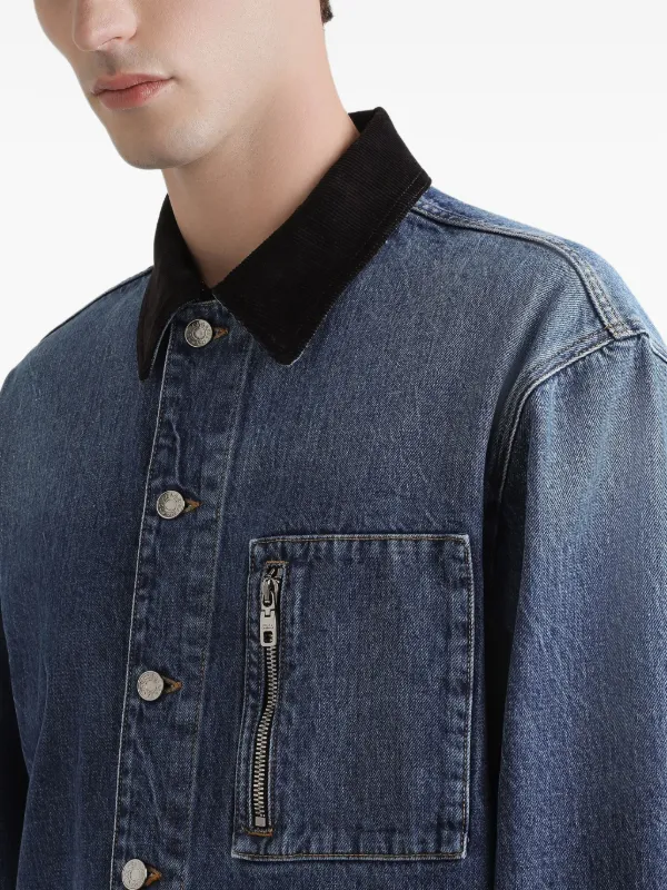 Dolce & Gabbana コーデュロイカラー デニムジャケット | ブルー