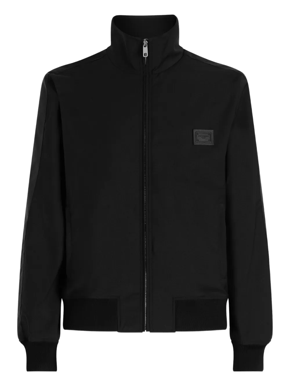 Dolce & Gabbana Bomberjack met logopatch en rits Zwart