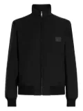 Dolce & Gabbana logo-patch zip-up bomber jacket - Black