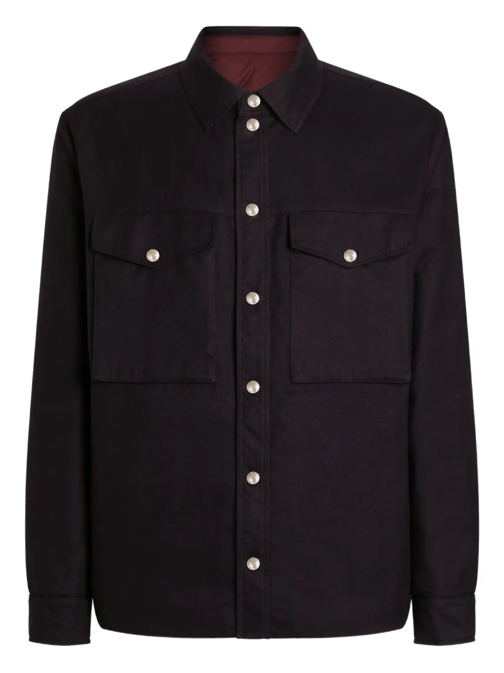 Dolce & Gabbana Omkeerbaar flanellen shirtjack Zwart
