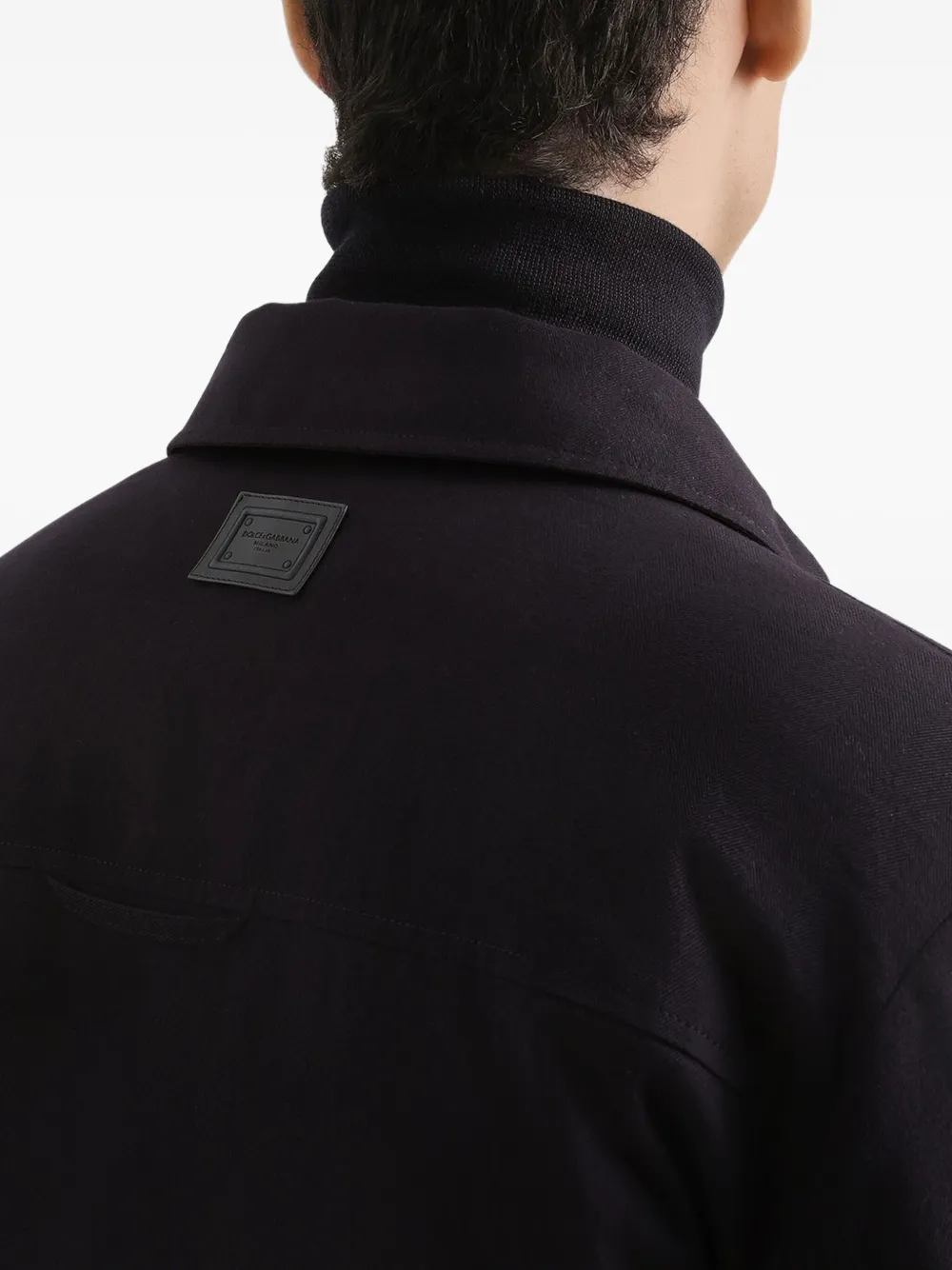 Dolce & Gabbana Omkeerbaar flanellen shirtjack Zwart