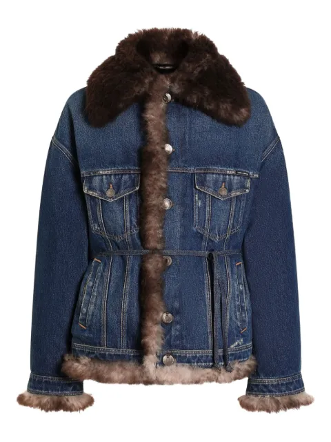 Dolce & Gabbana fur-trimmed denim jacket