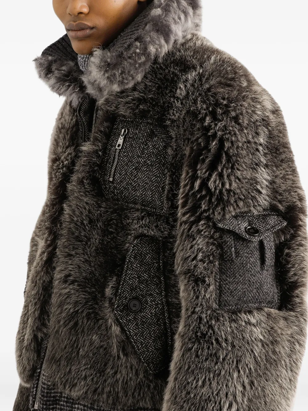 Dolce & Gabbana Knitted zip-fastening Jacket | Brown | FARFETCH