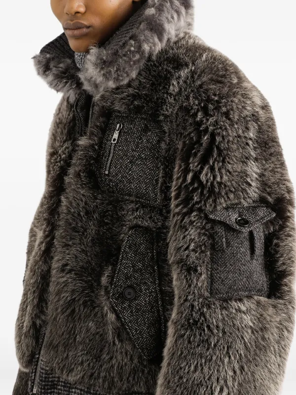 Dolce & Gabbana Knitted zip-fastening Jacket | Brown | FARFETCH