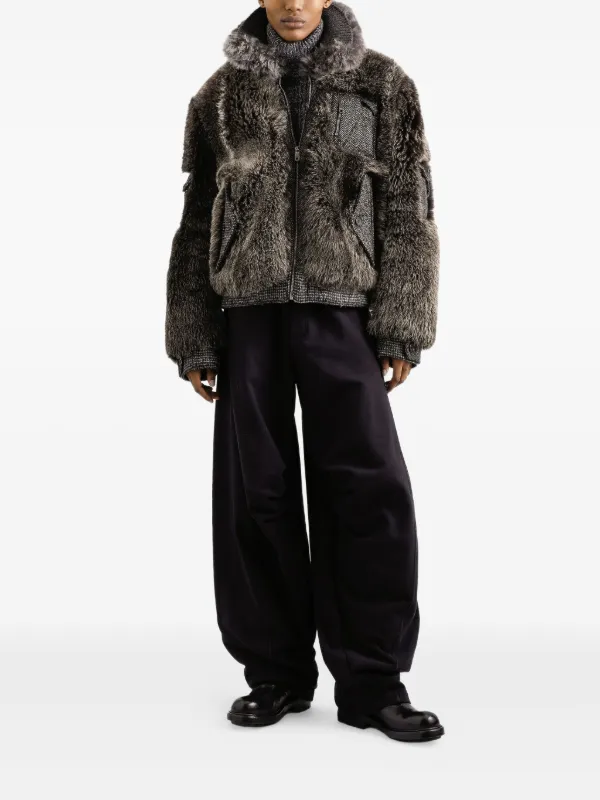 Dolce & Gabbana Knitted zip-fastening Jacket | Brown | FARFETCH