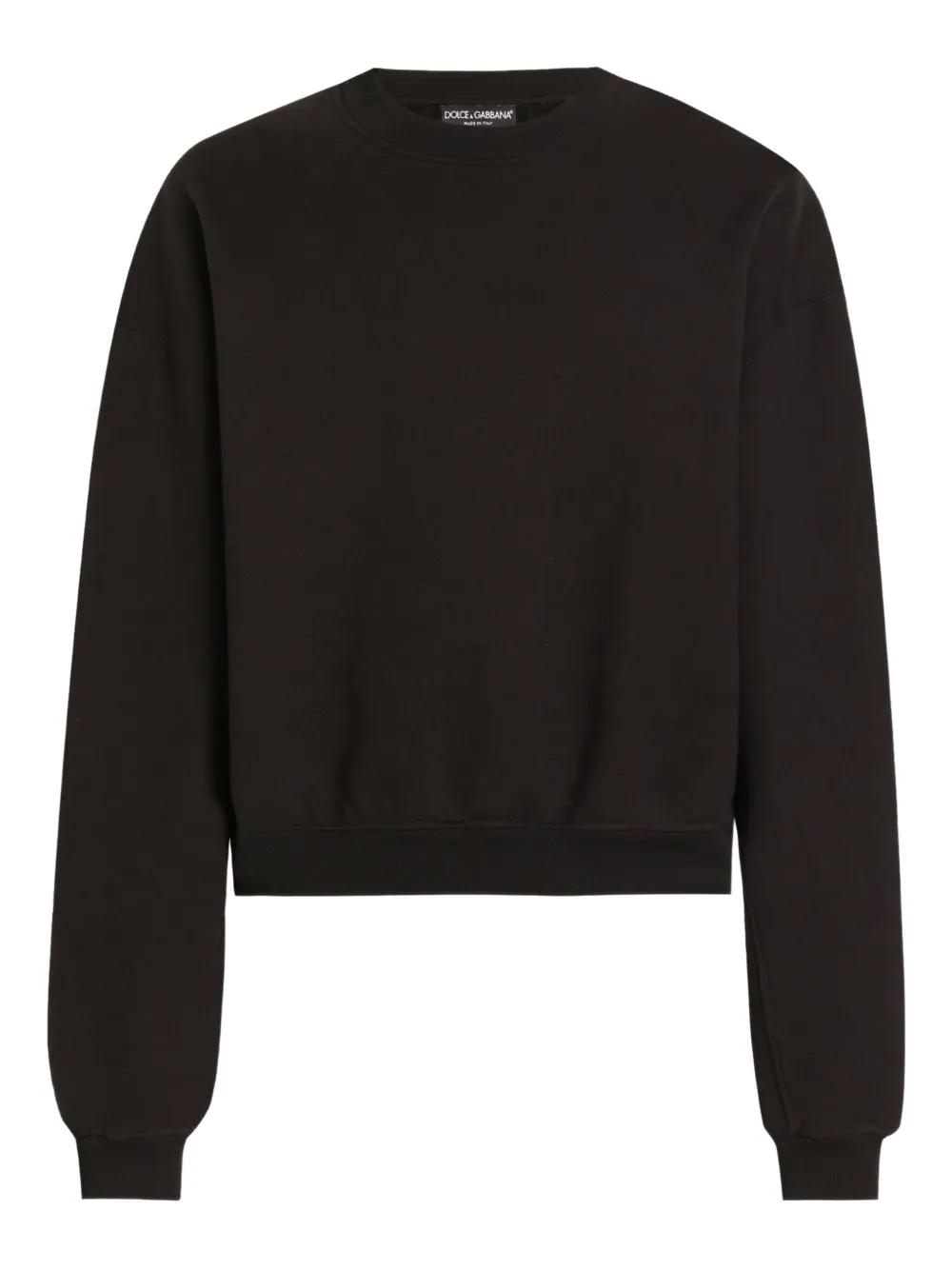 Dolce & Gabbana cropped long-sleeve sweatshirt | Black | Image 1