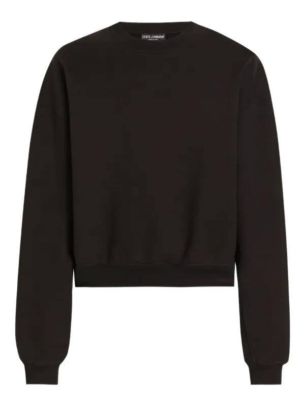 Dolce Gabbana Cropped long-sleeve Sweatshirt Black FARFETCH PH