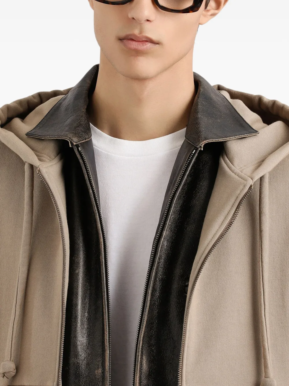 Dolce & Gabbana Hoodie met rits Beige